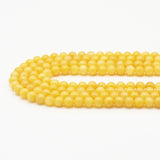 Natural Honey Jade Round Smooth Beads, Sku#U1727