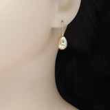 Gold Egg Shape Dangle Earrings, Sku#ZX142