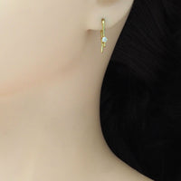 Gold Earring Hooks with Diamond, Sku#LK907