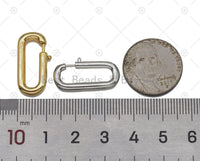 Gold/Silver Push Sliding Clasp, Snap Clip Trigger Clasp, Clasp for Purse Key Jewelery, 17x10mm/23x12mm, Sku#H332