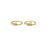 Gold Twisted Nail Adjustable Ring, Sku#LX271