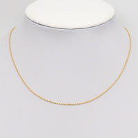 Gold Silver Dainty Link Chain Adjustable necklace, Sku#A110