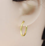 Gold Thin Hoop Earrings, Sku#ML60
