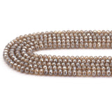 Mystic Brown Agate Rondelle Faceted Beads, 4x6mm/5x8mm, Sku#UA310