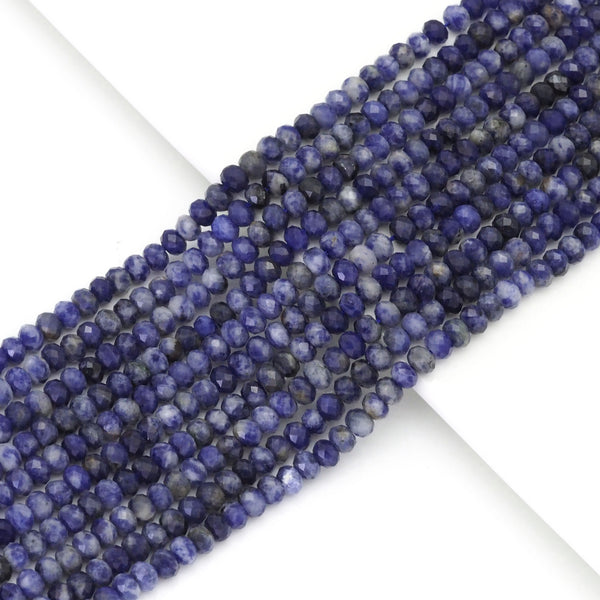 4x6mm Sodalite Faceted Rondelle Beads, Sku#U1659