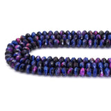 Galaxy Tiger Eye Rondelle Faceted Beads, Sku#UA311