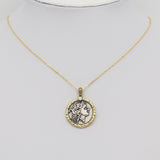 Double-sided Antique Ancient Coin Charm, Sku#Y887