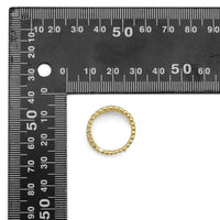 Gold Silver CZ Three Lines Swirl Adjustable Ring, Sku#LX377