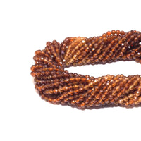 4mm Genuine Brown Garnet Round Faceted Beads, Sku#U1508