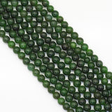 Genuine Russian Jade Round Smooth Beads, 6mm/8mm, Sku#U1642