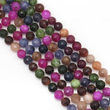Multicolor Jade Round Micro Cut Beads, 6mm/8mm/10mm, Sku#U1648