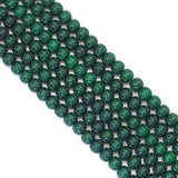 Carved Pumpkin Emerald Jade Beads, 10mm, Sku#U1714