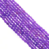 Purple Jade Faceted Rice Shape Beads, Sku#U1769