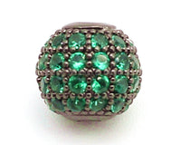 6mm,8mm,10mm CZ Micro Pave Round Ball Beads, Rainbow/Green/Turquoise/Fuchsia/Blue/Purple/Bronze Color CZ Ball Space Beads,1/2pcs,sku#G308
