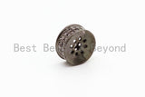 CZ  Micro Pave Spacer Beads, Pave wheel spacer beads, Pave findings, Spacer beads, 4x8mm, SKU#G44