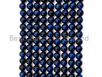 High Quality Natural Blue Tiger Eye Round  Beads, 4mm/6mm/8mm/10mm/12mm/14mm Beads, Blue Tiger Eye Gemstone, 15.5'' Full strand, SKU#U67