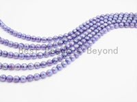 Mystic Plated Amethyst Round Faceted beads, 6mm 8mm 10mm 12mm, Loose Purple Gemstone Beads, 15.5 inch strand, SKU#U362