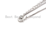 18" gold/Silver Color Chain with Loster Claw, Y Necklace Finding for Link Connector, sku#P51