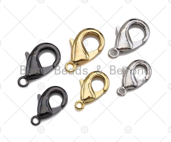 2pc/10pcs High Quality Real Gold Plated Plain Lobster Claw Clasp, Gold/Silver/Gunmetal Lobster Claw Clasp, 19mm/23mm,sku#LK153
