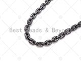 5x7mm High Quality Micro Pave Chain, Paper Clip Thick Elongated Chain by Yard, CZ Pave Chain, Necklace Making Supply, sku#M376