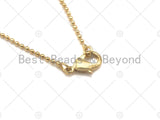 1.2mm/2mm Ball Bead Necklace, Dainty Gold Bead Chain, Layering Necklace , ready to wear chain Lobster Clasp, sku#FH151