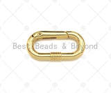 Gold/Silver Oval Clasp with Screw Patten, Snap Clip Trigger Clasp, Spring Buckle for Chain Purse Key Jewelery, 17x33mm, sku#H310