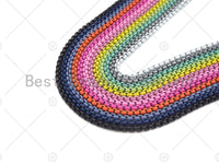 26 COLORS!!! Enamel Box Chain/Necklace, Enamel Pop Chain Necklaces, Colored Metal Necklace, Wholesale Enamel Chain,3mm,sku#M398