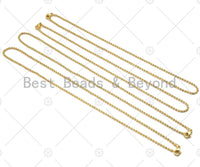 1.2mm/2mm Ball Bead Necklace, Dainty Gold Bead Chain, Layering Necklace , ready to wear chain Lobster Clasp, sku#FH151