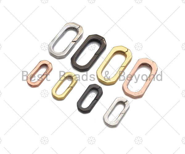 12x25/8x17mm Spring Gate, Gold/Silver/Gunmental Oval Clasp, Snap Clip Trigger Clasp, Spring Buckle for Chain Purse Key Jewelery, Sku#H321