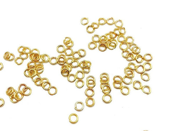 Gold/Bright Silver Jump Ring, 3mm/4mm/5mm/6mm/8mm/10mm/14mm, Jump Ring, Jump Rings, Bulk Jump Rings, jump Ring for supply, sku#OJR1