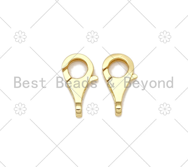 Dainty Gold Lobster Teardrop Shape Clasp, 18K Gold Filled Lobster Clasp, Fine Jewelry Clasp, Necklace Bracelet Connector, 10x20mm,Sku#LK446