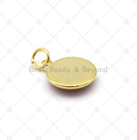 Enamel Colorful Evil Eye on Coin Shape Pendant, 18K Gold Filled Evil Eye Charm, Necklace Bracelet Charm Pendant,Sku#JL60
