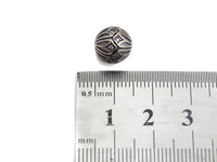 Antique Silver CZ Pave round ball, CZ Pave Spacer Beads in oxidized silver,10mm, sku#X133