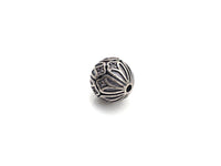 Antique Silver CZ Pave round ball, CZ Pave Spacer Beads in oxidized silver,10mm, sku#X133