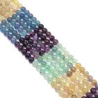 Genuine Rainbow Fluorite Round Smooth Beads, 8mm/10mm/12mm, Sku#U1587