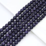 Matt Blue Goldstone Round Smooth Beads, Sku#U1786