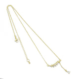 Gold Dainty Link Chain Leaf Adjustable necklace, Sku#EF375