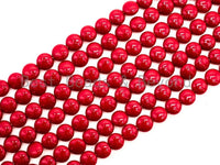 Red Natural Mother of Pearl beads,10x5mm Pearl Coin  beads, Loose Coin Smooth Pearl Shell Beads, 16inch strand, SKU#T83