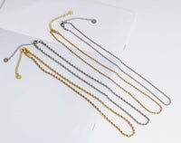 Gold Silver Rope chain Necklace, sku#B204