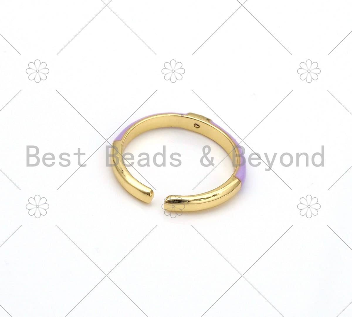 Colorful Enamel Thin Stackable Ring – Bestbeads&Beyond
