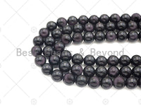 High Quality Natural Red Obsidian, Round Smooth 10mm/12mm Beads, 15.5" Full Strand, Sku#U1133