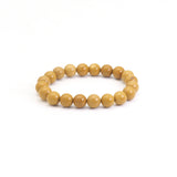 Genuine Yellow Jasper Round Stretchy Bracelet, Sku#EF446