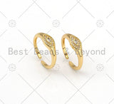 CZEvil Eye Shape Adjustable Ring, Sku#X222