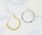 Round Ring Huggie Hoop Earrings, Sku#B195