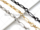 High Quality Hand made Mixed Paper Clip link Chain, sku#M330