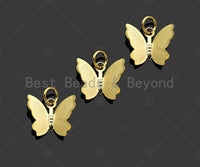 Butterfly Shape Pendant/Charm, 14K Gold Filled Butterfly Charm, Necklace Bracelet Charm Pendant,13x11mm,Sku#ZX29