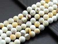 Natural Smooth Ivory Jade, 6mm/8mm/10mm/12mm, 15.5" Full Strand, Sku#U650