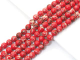 Red Imperial Jasper Round Smooth Beads, 8mm/10mm/12mm, Sku#U1454