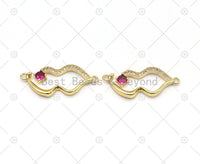 CZ  Lip Connector, Sku#LK529