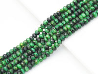 Natural Quality Green Tiger Eye Rondelle Faceted, Sku#UA294